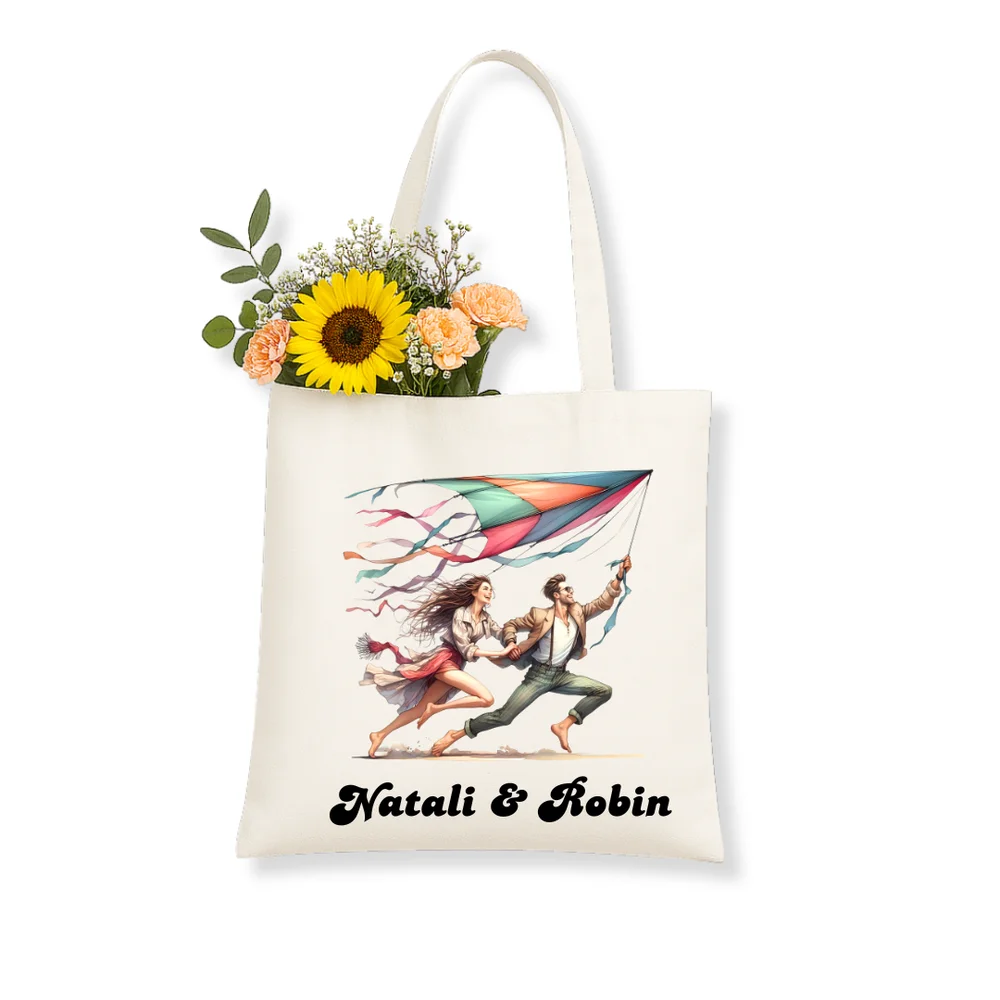 Design ohne Titel (5) Valentinstag Personalisierte Stoffbeutel, Glückliche paare – Bild 1